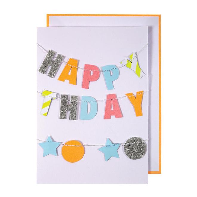 Meri Meri Card- Colorful Happy Birthday Garland