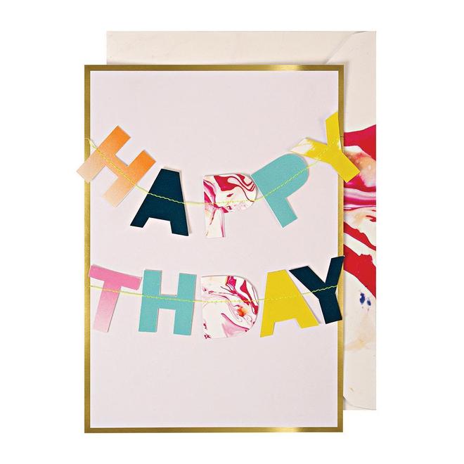 Meri Meri Card - Happy Birthday Garland