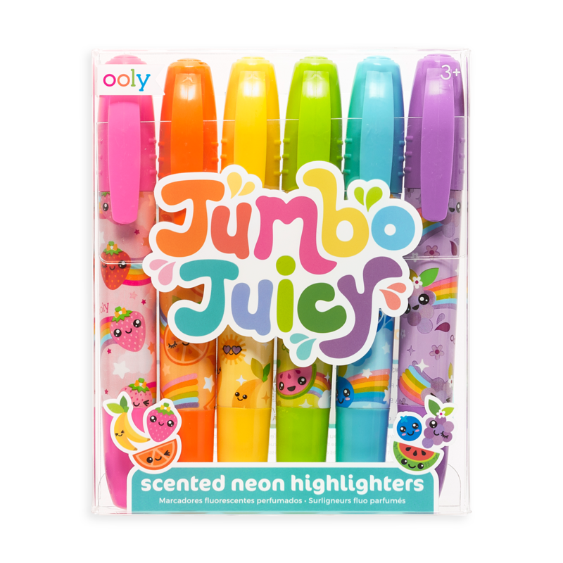 Jumbo Juicy Scented Neon Highlighters - Set of 6