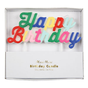 Meri Meri Happy Birthday Candle - Multicolor