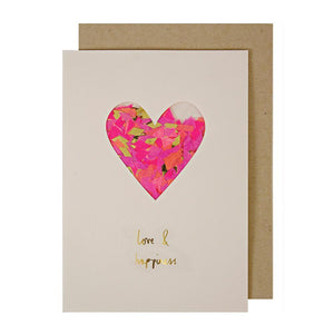 Meri Meri Card - Heart Confetti Shaker