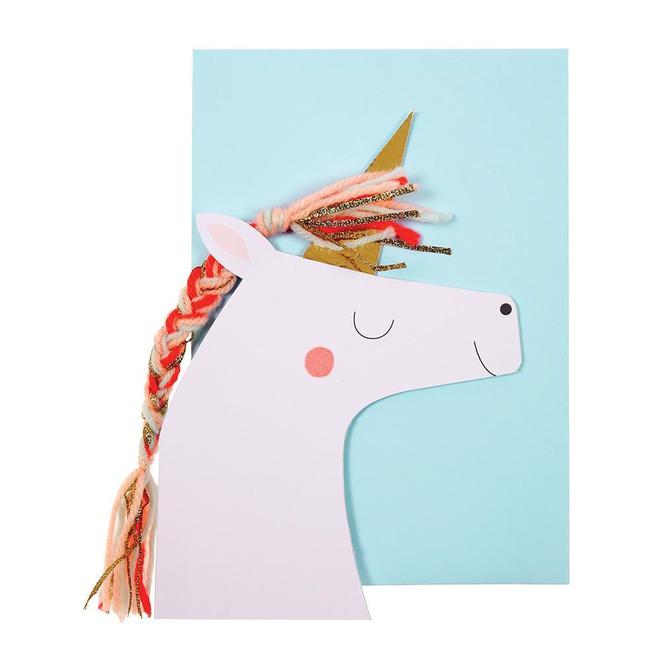 Meri Meri Card - Unicorn with Colored Braid