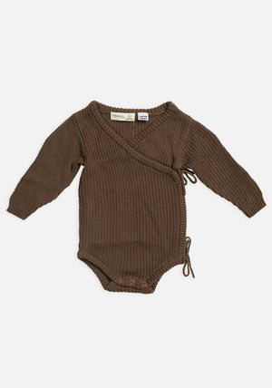 Miann & Co Baby - Knit Wrap Bodysuit - Portebello