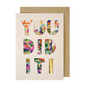 Meri Meri Card - You Did It! Confetti Shaker
